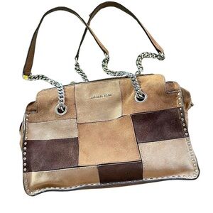 Genuine suede Michael Kors patchwork purse